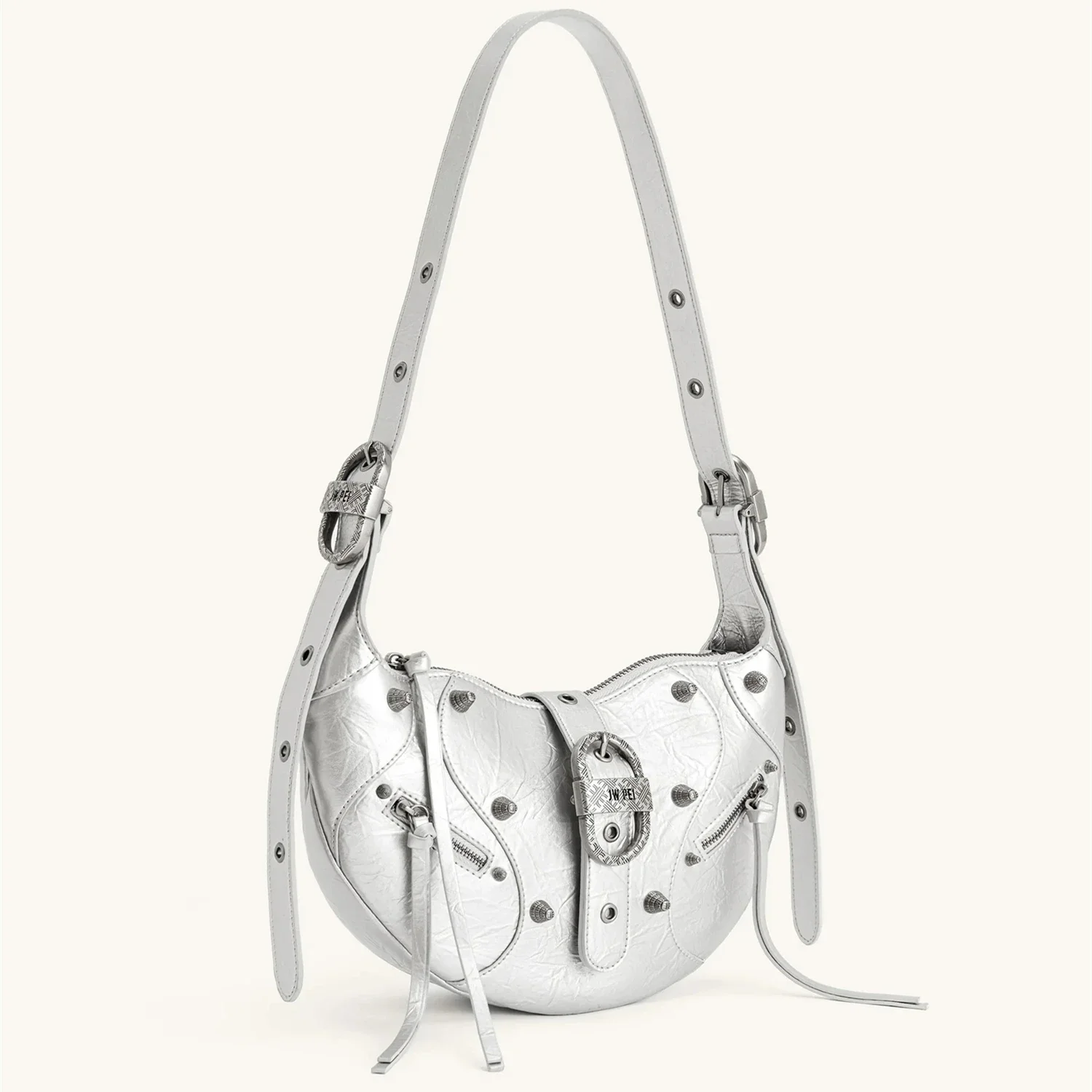 حقيبة كروس كرواسون من الجلد الشمعي من JW PEI - حقي...