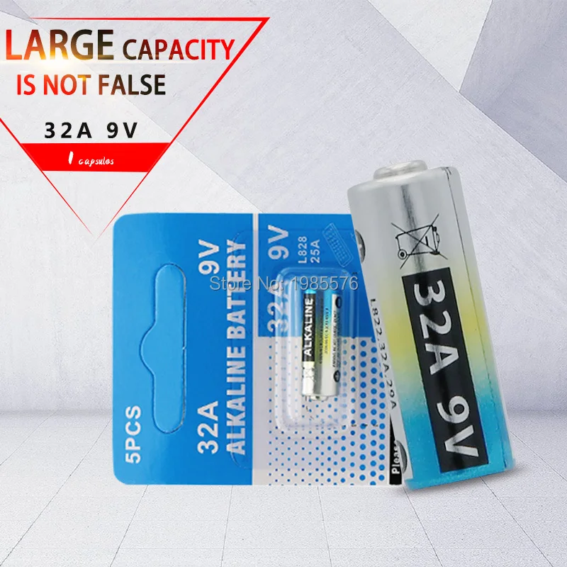 Alkaline Battery 1pcs/lot 32A 9V Alkaline Primary Dry Batteries LR32 29A L822 for Car Key Remote Control Industrial Packing