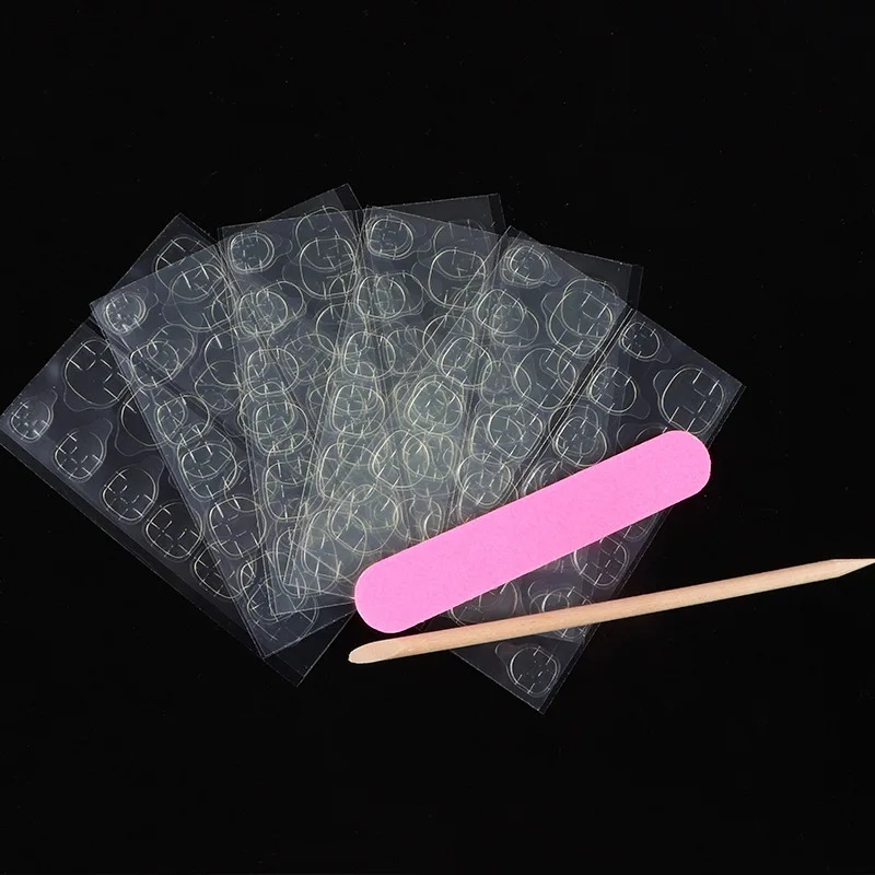 

5PCS Double Sided Jelly Adhesive Nail Stickers Sticky Tape Transparent Nail Glue For False Nails Tool DIY Tips Nails Decorations