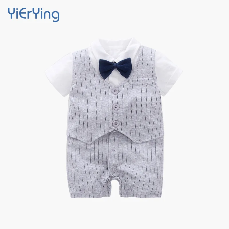 Baby Jumpsuit Cotton  Baby Boy Newborn Baby Baby Girl Summer Clothes Baby Jumpsuit Gentleman Style Baby Class A Cotton Soft Fabric Baby Clothes Cotton baby suit Baby Rompers