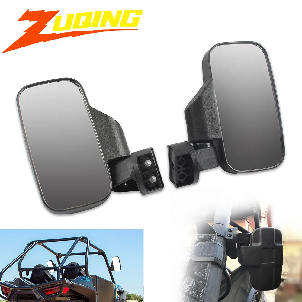 UTV Motorcycle Rearview Mirror Shockproof Side Mirror For Polaris RZR 800 900 1000 Can Am Yamaha 1.75