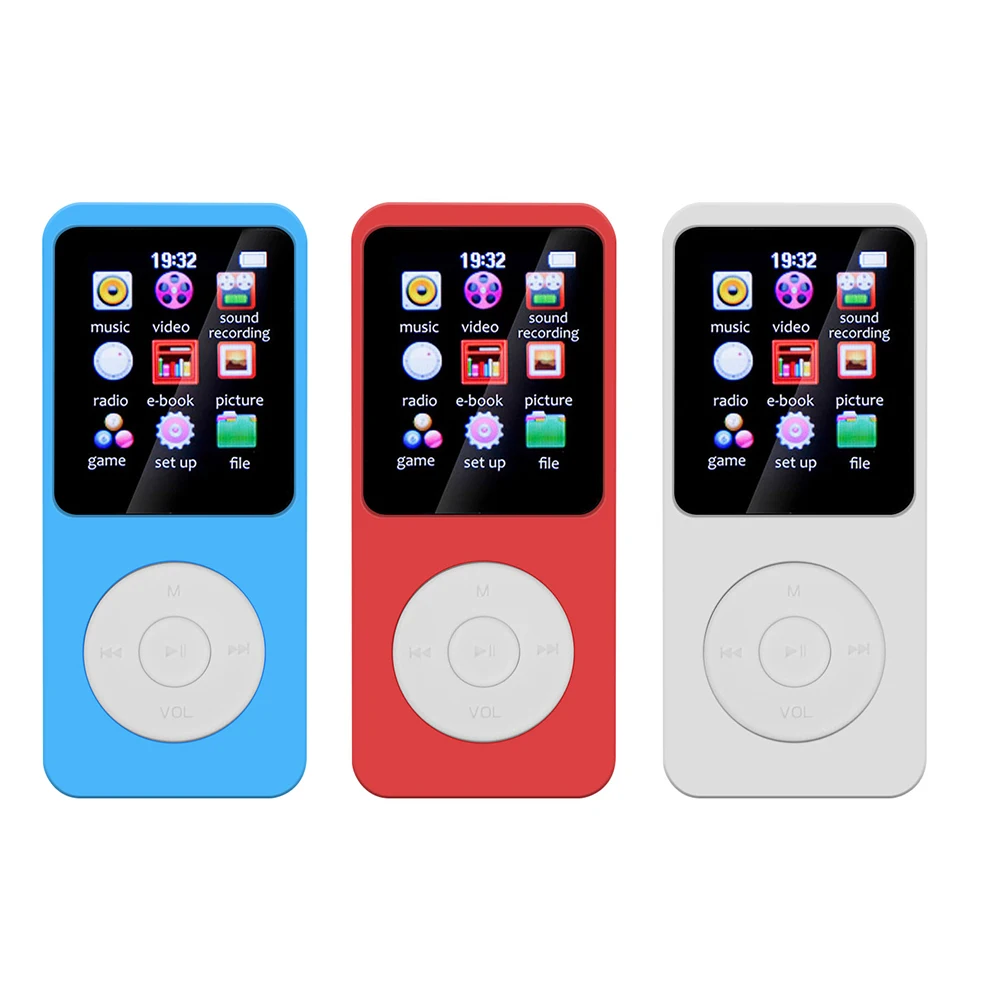 1.8 Inch Color Screen MP3 MP4 Music Player Bluetooth-compatible 5.0 Recorder FM Radio Suppprt TF Card Mini Walkman for Windows 8