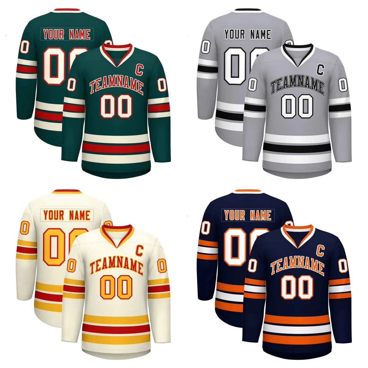

Customized New Fashion Hockey Jersey Printed Team Name & Number for Men/Youth Practice Jerseys