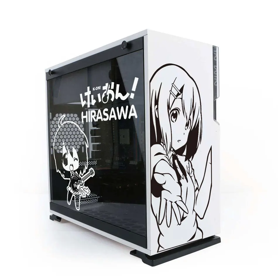 

Kon Japanese Anime Vinyl Stickers for PC Case,Cartoon Girl Decor Decals for Atx Computer Chassis Skin,Waterproof Hollow Out