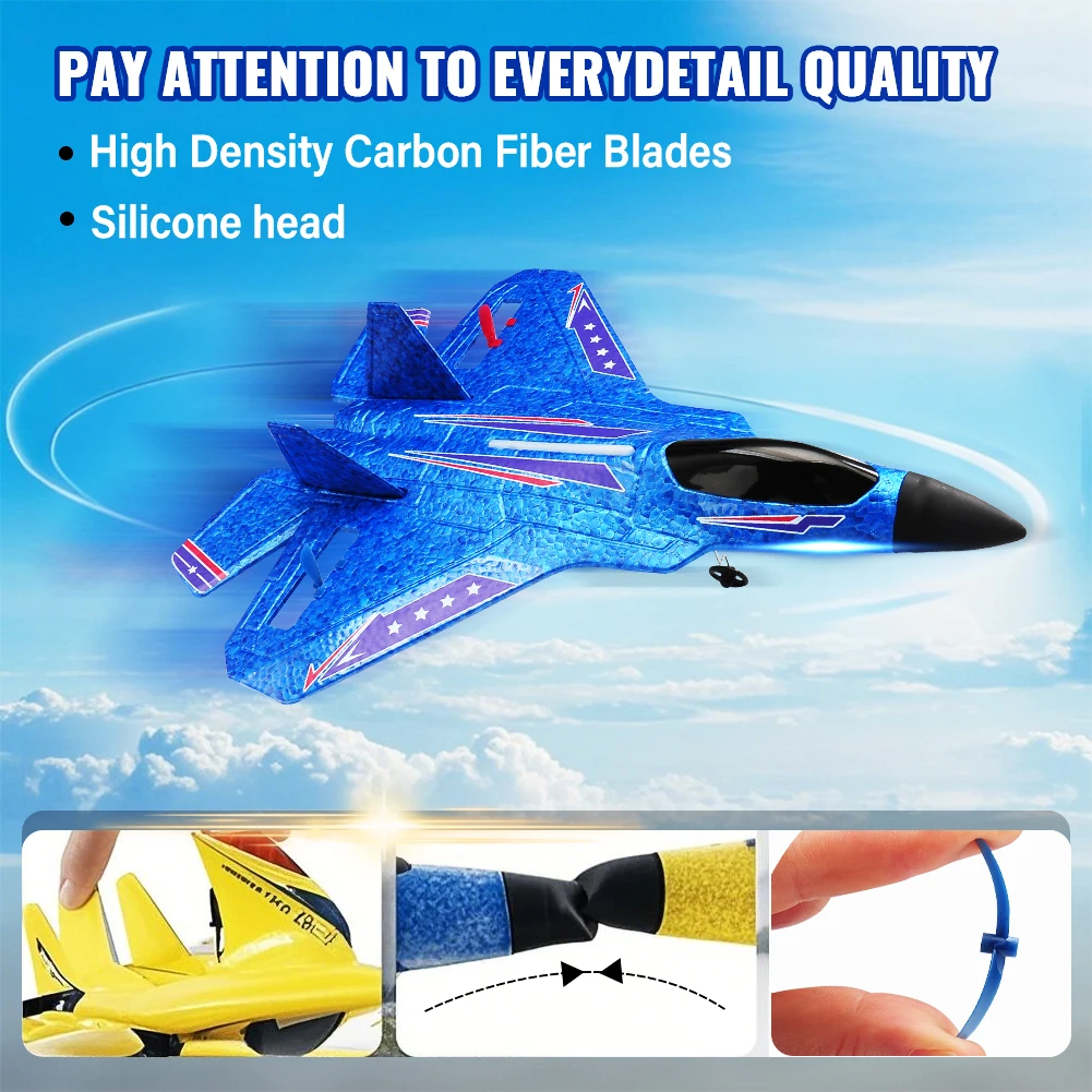 RC Foam Plane F22 Raptor Aircraft 2CH Remote Control