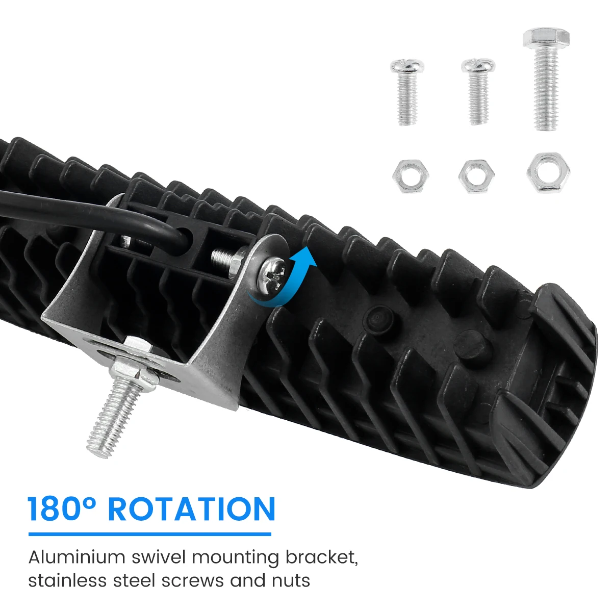 12V Car LED Light Bar 18W 6000K Super Bright Car LED Work Light IP67 Waterproof Flood Spot for SUV ATV Vehicle Truck