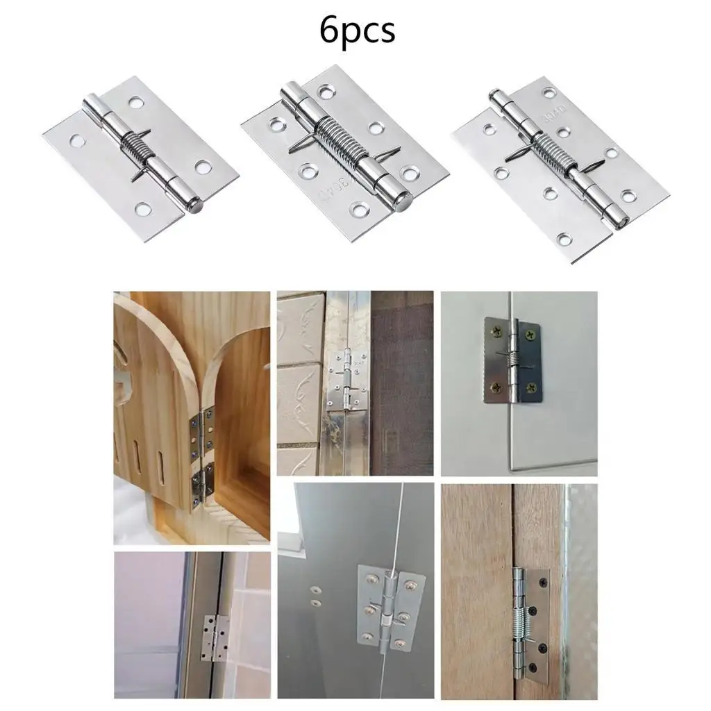 Spring Door Hinges Stainless Steel Self Closing Heavy Duty Door Hardware for Cabinet Garage Door Spring Door Hinges Stainless Steel Self Closing Heavy Duty Door Hardware for Cabinet Garage Door