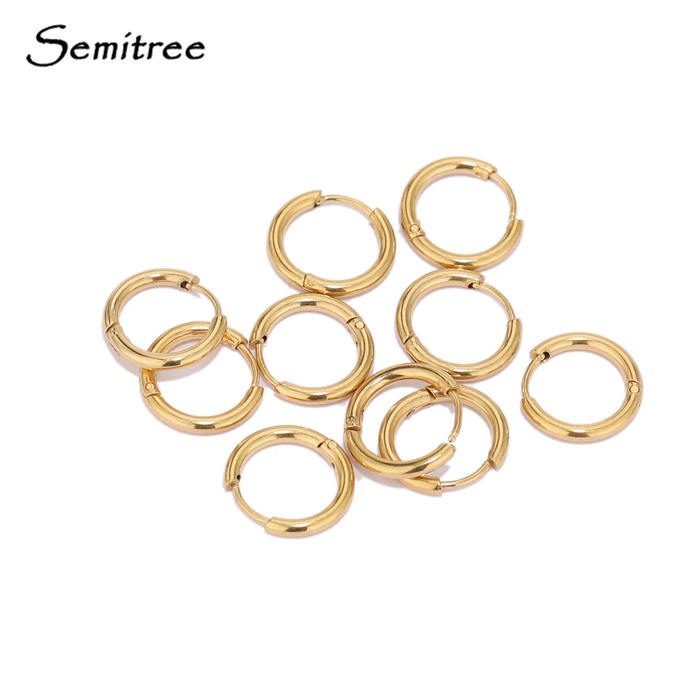 

10pcs 304 Stainless Steel 2mm Wire Hoop Earrings Women Earrings Men Punk Hiphop Bijoux Gifts Fashion Jewelry Huggie Wholesale