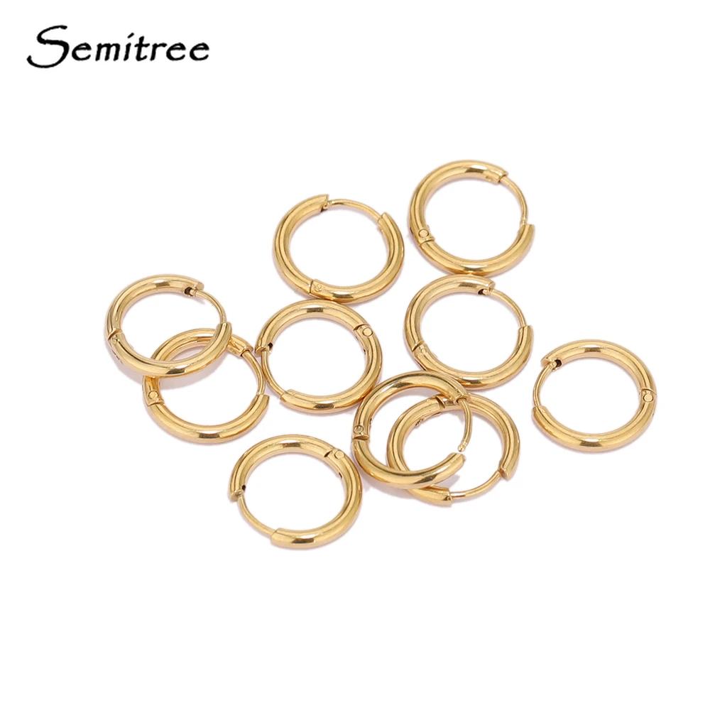 Pendientes de aro de inoxidable 304 para hombre y mujer, aretes de alambre de 2mm, estilo Punk, Hiphop, bisutería, joyería de moda, venta al por mayor, 10 piezas|Pendientes de aro| - AliExpress