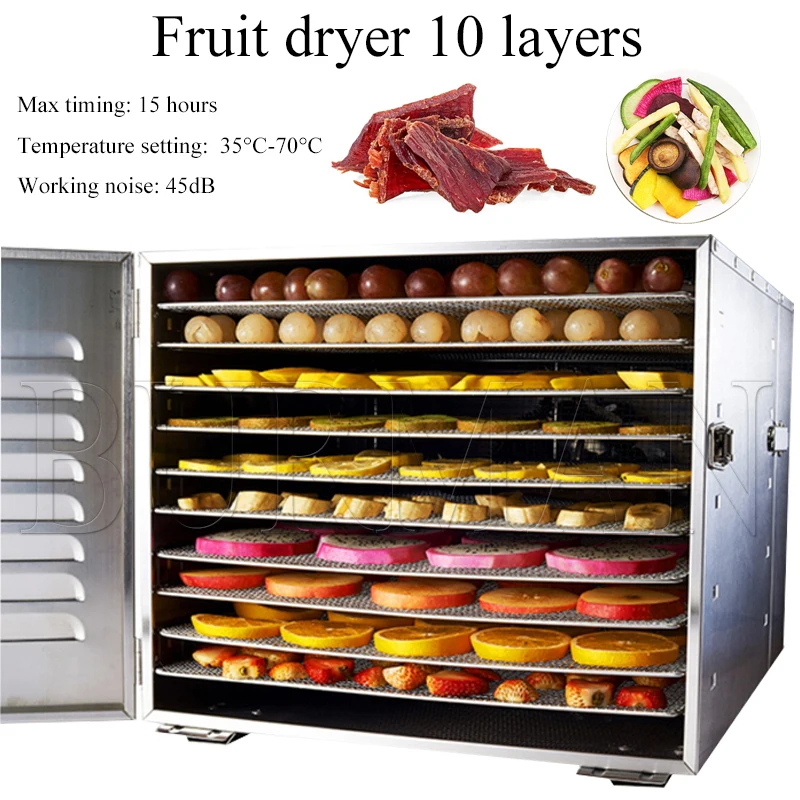 10 Layers Food Dehydration  Vegetables  Fruit Dryer Stainless Steel Commercial Household 2