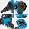6IN1 Cordless Air Blower With Nozzle Dusting Machine Multifunction Dust Blower Inflator Vacuum Tool For Makita 18V Battery 6