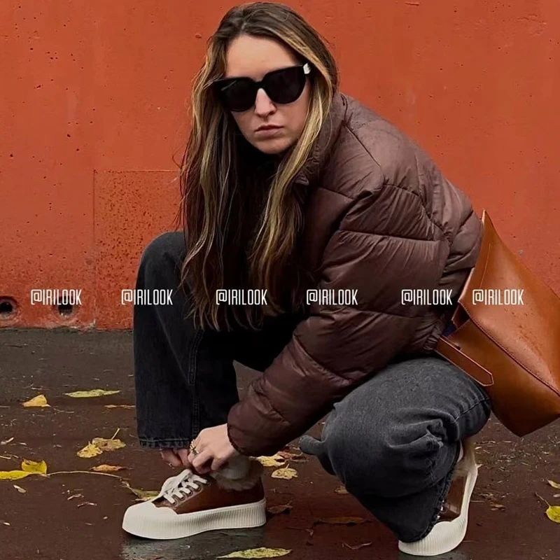 Size 35-40 Women Sneakers Real Leather Winter Warm Fur Platform Shoes For Women Lace-Up Plush Thick Sole Skateboard women shoes