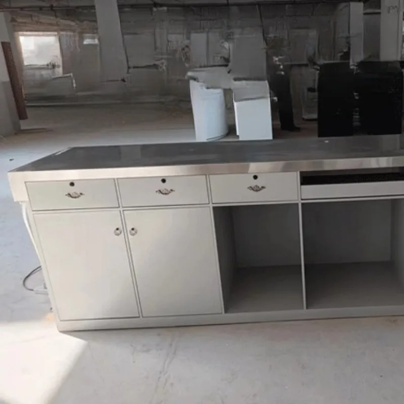 Reception Desk Stainless Steel Checkout Page Leisure Vintage Bar Table Cafe Clothing Shop Desk Beauty Salon Atril Conferencia