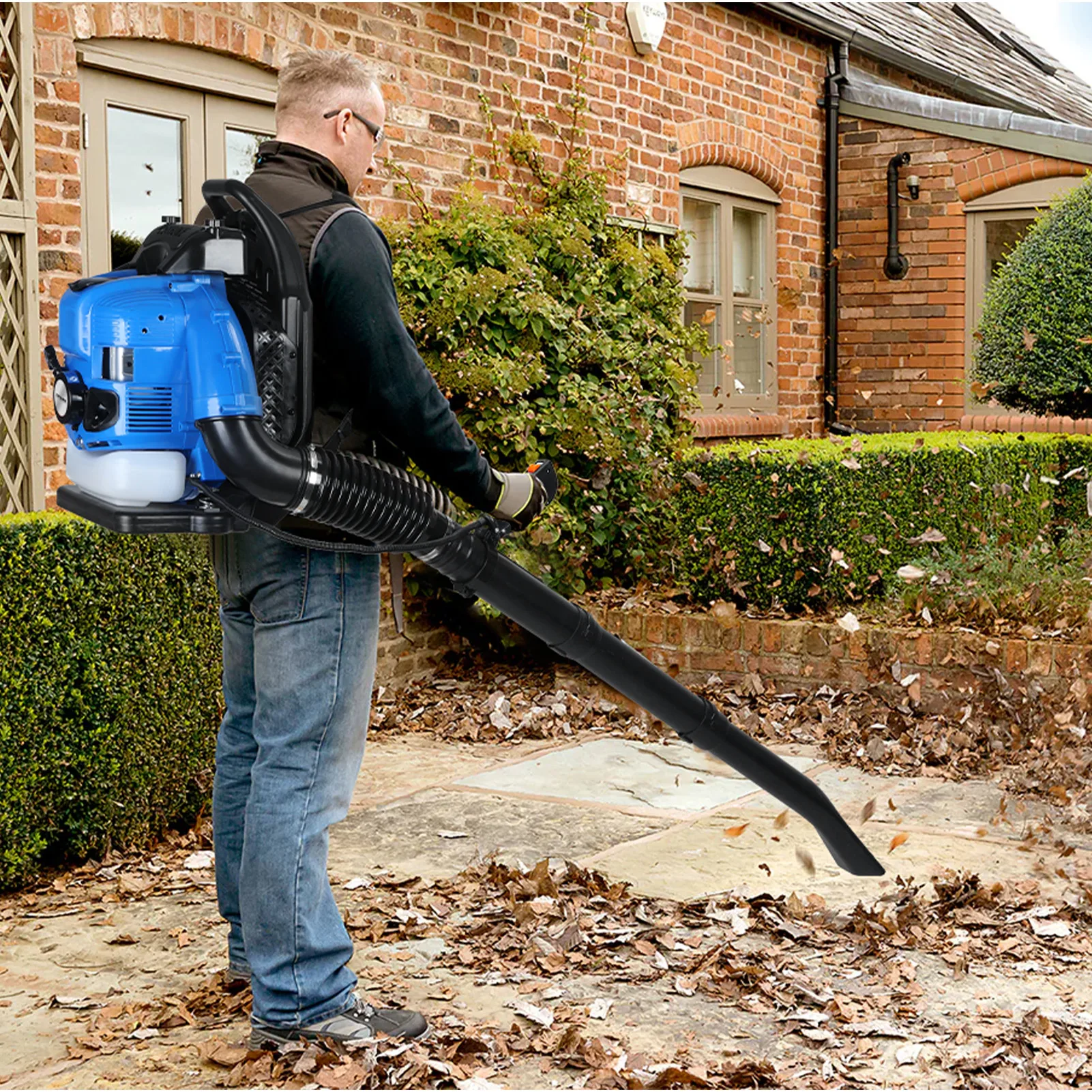 BBX9900 Air Blower Four-Stroke Knapsack Snow Blower Petrol Leaf Leaf Vacuum Wind Fire Extinguisher High Vacuum 75.6Cc Fan