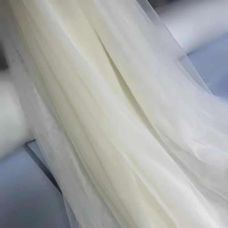 Elegant Yellow Soft Tulle Fabric for Weddings and Formal Events