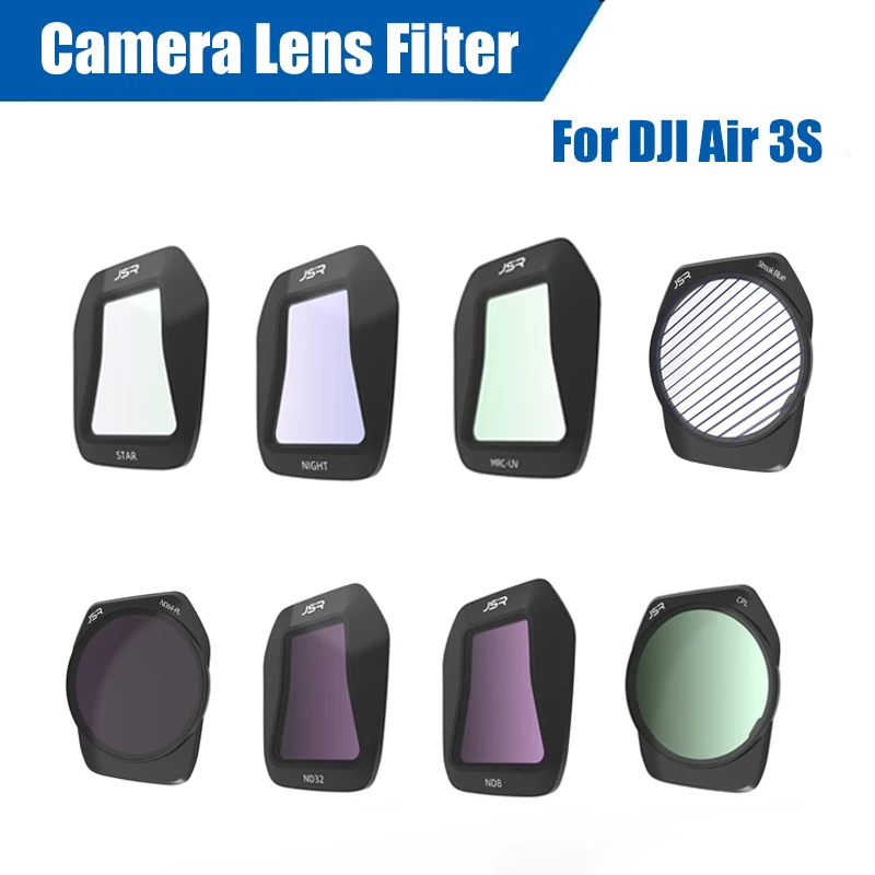 Camera Lens Filter for DJI Air 3S Waterproof Drone-Specific Filters UV CPL ND8/16/32/64 ND PL Optical Glass Lens Drones Filter
