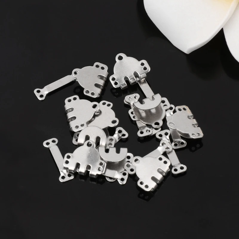 10x Trouser Skirt Hooks + Bars Fasteners For Suit Pants Extenders Tailor Sewing