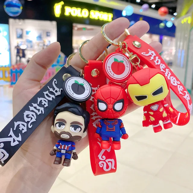 Disney Marvel Keychains for Car Iron Man Spider Man Hulk Thor Captain  America Toy Llaveros Bag Car Key Accessories - AliExpress