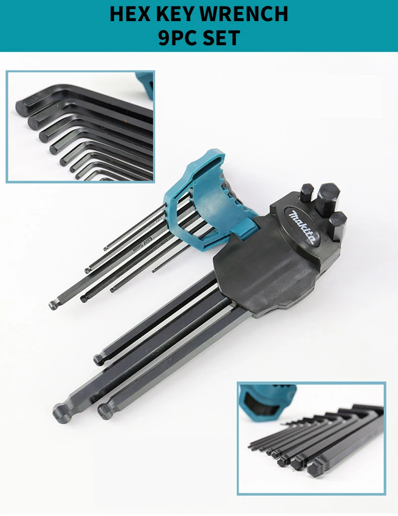 Makita B-65894 Hex Key Wrench 9PCS Set - AliExpress