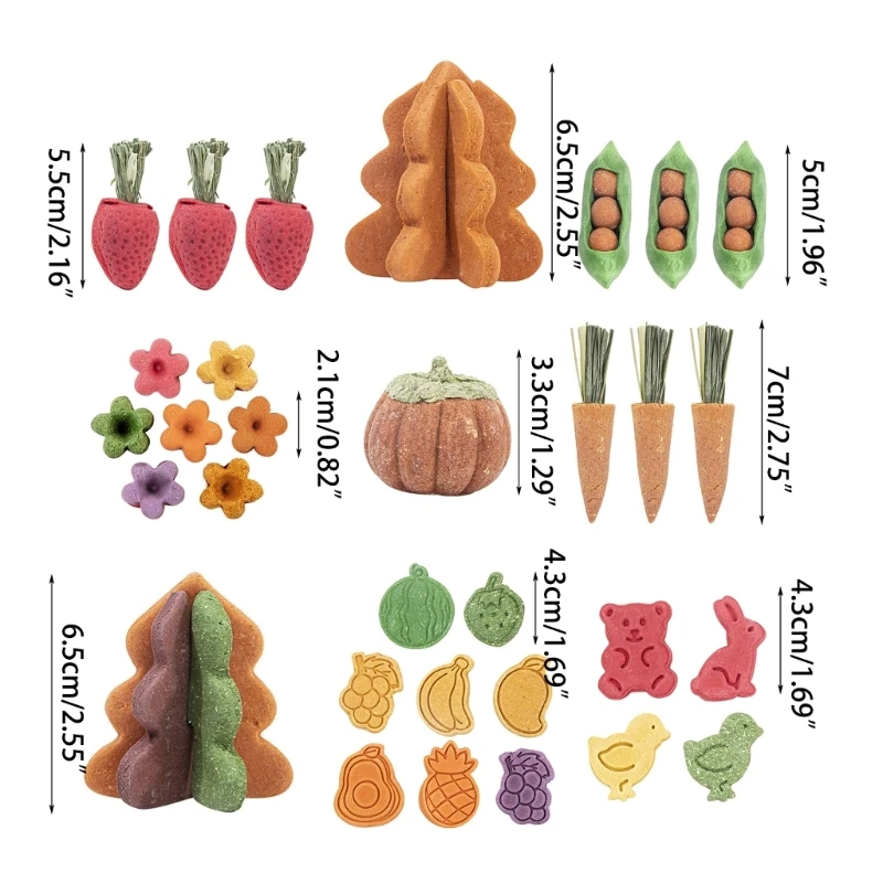 Pet Chew Toys Guinea Pigs Hamster Rabbit Teeth Fruit Grinding Biscuit Small Pet