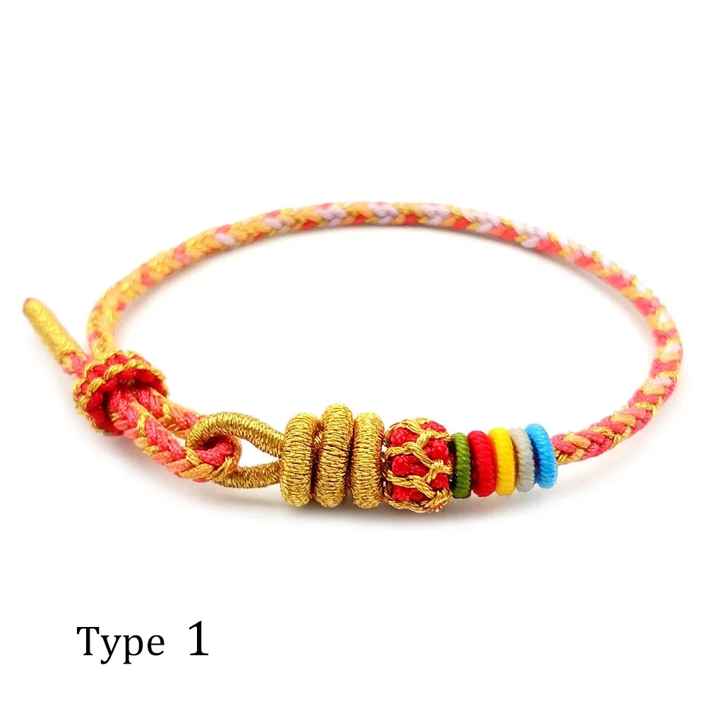 Fashion Exquisite Hand-knitted Multicolor Bracelets Cotton Thread Simple Romantic Dragon-Tie Bracelet Rope Accessories