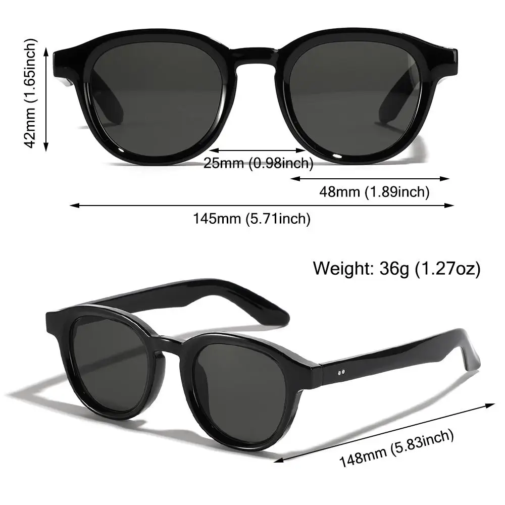 Round UV Protection Sunglasses for Beach Travel