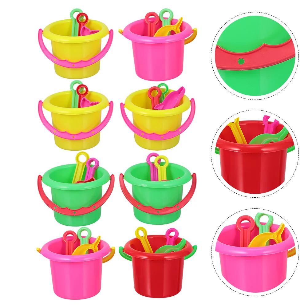 

8 Sets Kids Outdoor Toys Beach Bucket with Sand for Digging Child