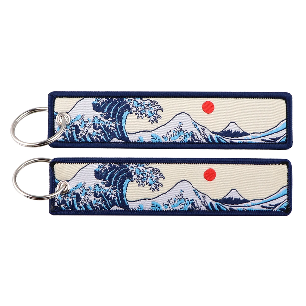 Anime Keychain Japanese Cool Embroidery Key Fobs Key Tag For Motorcycles Cars Backpack Friends Gifts