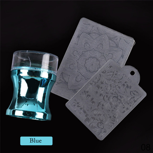 Nail Stamper Scraper Set Metallic Handle Nail Art Stamp For Stamping Polish Print Manicure Image Plate Tool