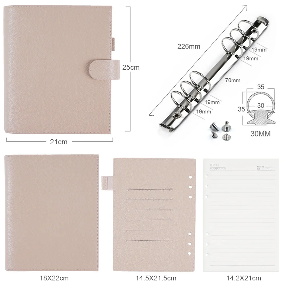 Moterm Personal Versa Planner with 25 mm Rings Pebbled Style