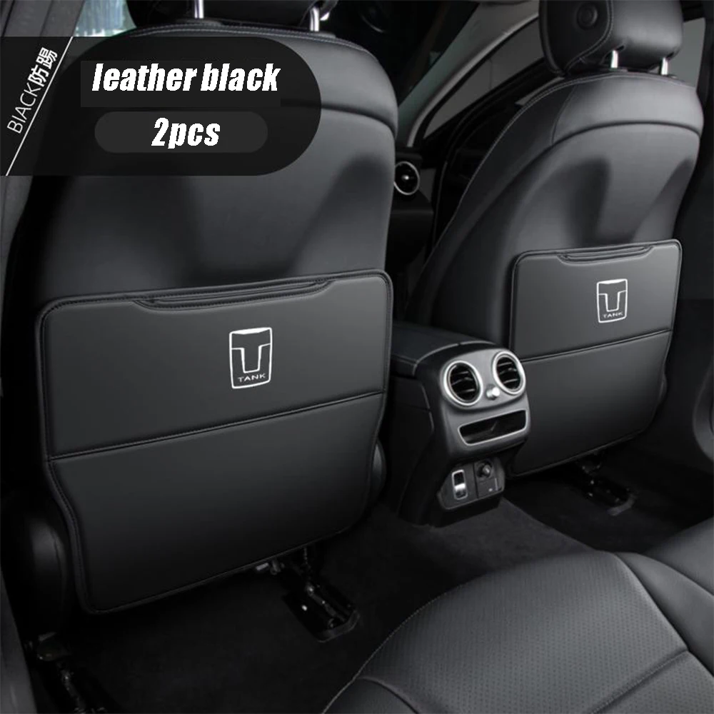 

For GWM Tank 500 Great Wall Tank 300 2022 2023 Accessories Leather Car Front Seat Rear Anti Kick Dust Board Pad Frame Cover