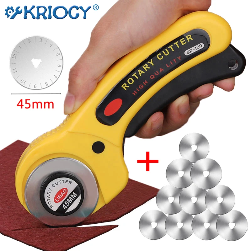 45mm Cutter Sewing with 5PCS 45mm Blades Round Cloth Guiding