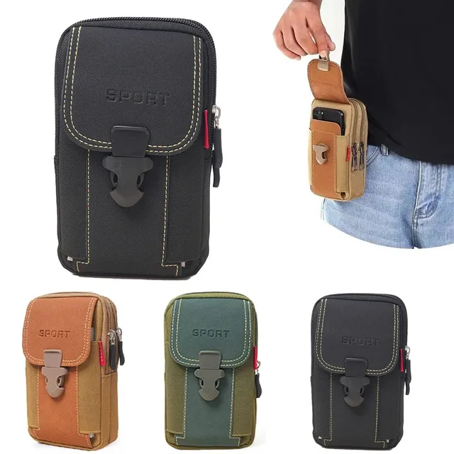 Pochette de ceinture pour hommes, sac pour téléphone portable, étui pour téléphone, sac de taille Molle, petit sac à dos de ceinture tactique, porte-carte 1