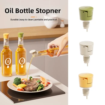 Oil Bottle Stopper Automatic Opening Lock Plug Seal Leak-proof Food Grade Plastic Nozzle Sprayer Kitchen Accessory Oil spray