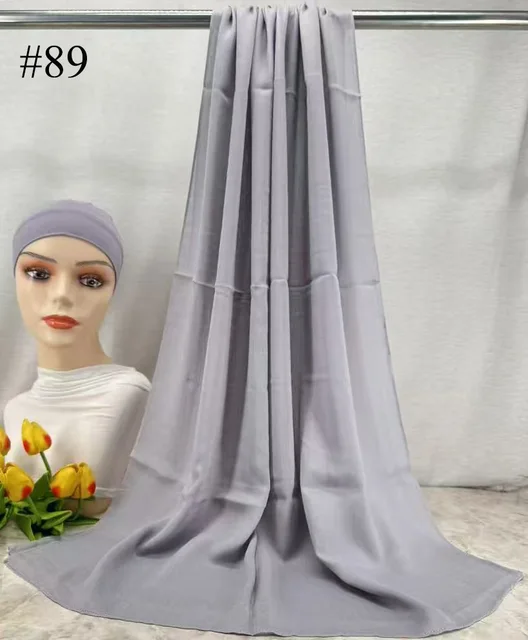 Mini Hijab Modal avec sous-bonnet – Ensemble Basique Extensible, Foulard Fin et Respirant, Protection Solaire, Voile 165*50cm