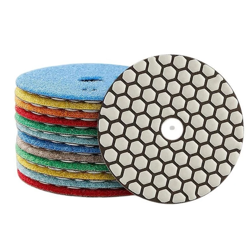 1pcs 4 Inch Diamond Polishing Pad Dry Use Grinding Discs Flexible Sanding Disc For Granite Marble Glass Stone Polishing Tool flashforge pei flexible build plate without magnet tape for finder 3 carborundum glass bed 3d printer platform