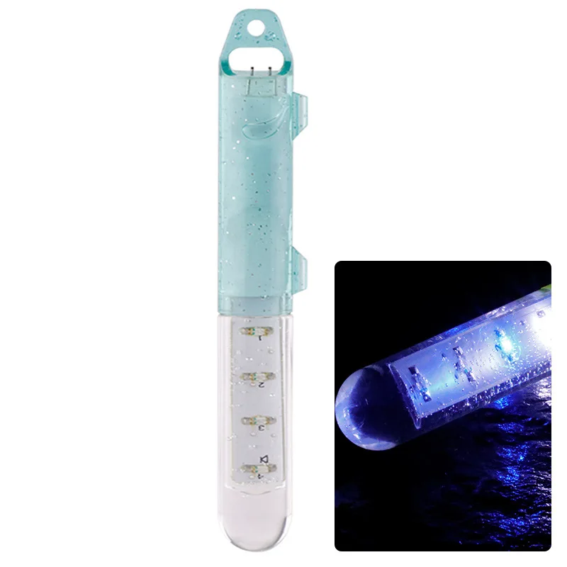 Fish Lure Lamp Led18G 10*1.5Cm Set Fish Lamp Elettronico Luminescente Subacquea Fishing Lure Bait Lamp Accessori Per La Pesca