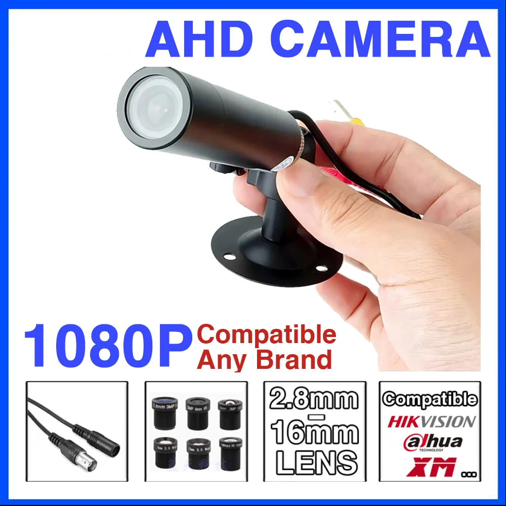 مقاوم للماء IP66 كاميرا CCTV رصاصة معدنية مع قوس المملكة المتحدة المبيعات الساخنة 2.8 مللي متر 8 مللي متر 16 مللي متر Mini HD AHD 1080P 2.0MP مايكرو أمن صغير