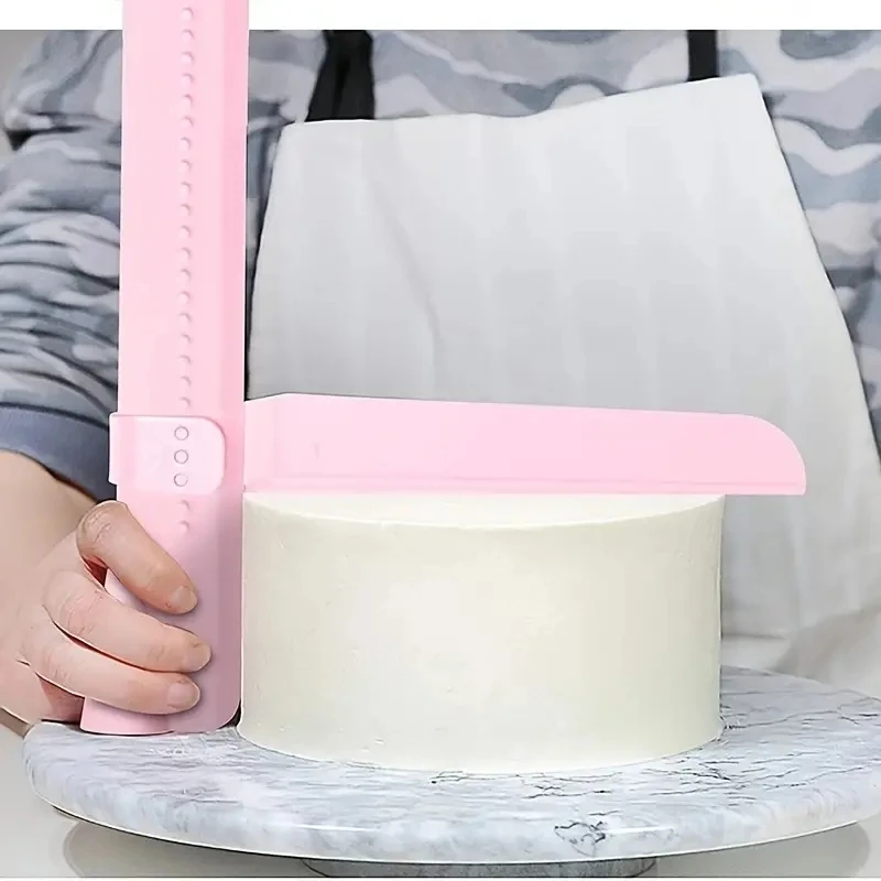 Cake Turntable Adjustable Height Flatter Cream Fondant Cake Flatter Surface Flatter Scraper 1pc