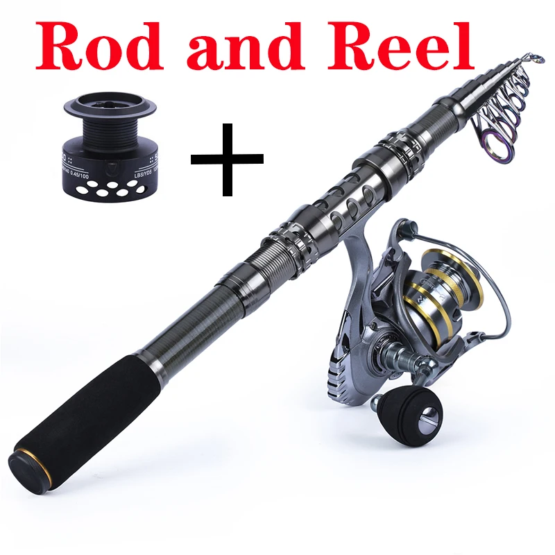Sougayilang Fishing Rod And Reel Combo Telescopic Fishing Rod Spinning Reel  With Free Spool Fishing Hooks Lure Line Bag Full Kit - Fishing Rods -  AliExpress