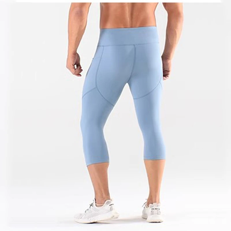 Men Kid Boy Girl GYM Capri Running Tight Pants Basketball Football Soccer Exercise Sport 3/4 Cropped Kneelet Leggings Shorts 562 sports shorts sports leggings compression pants