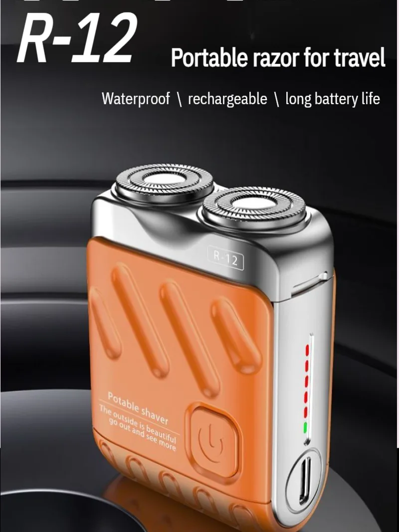 Men's Dual Head Magnetic Suction Electric Shaver USB Charging Waterproof Portable Mini electric shaver electric razor cordless shaver