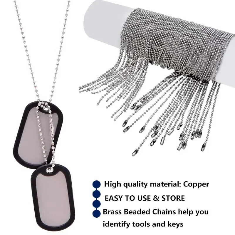 5m Gold, Black, Bronze, and Silvery Metal Ball Bead Chains for Jewelry Crafting and Design