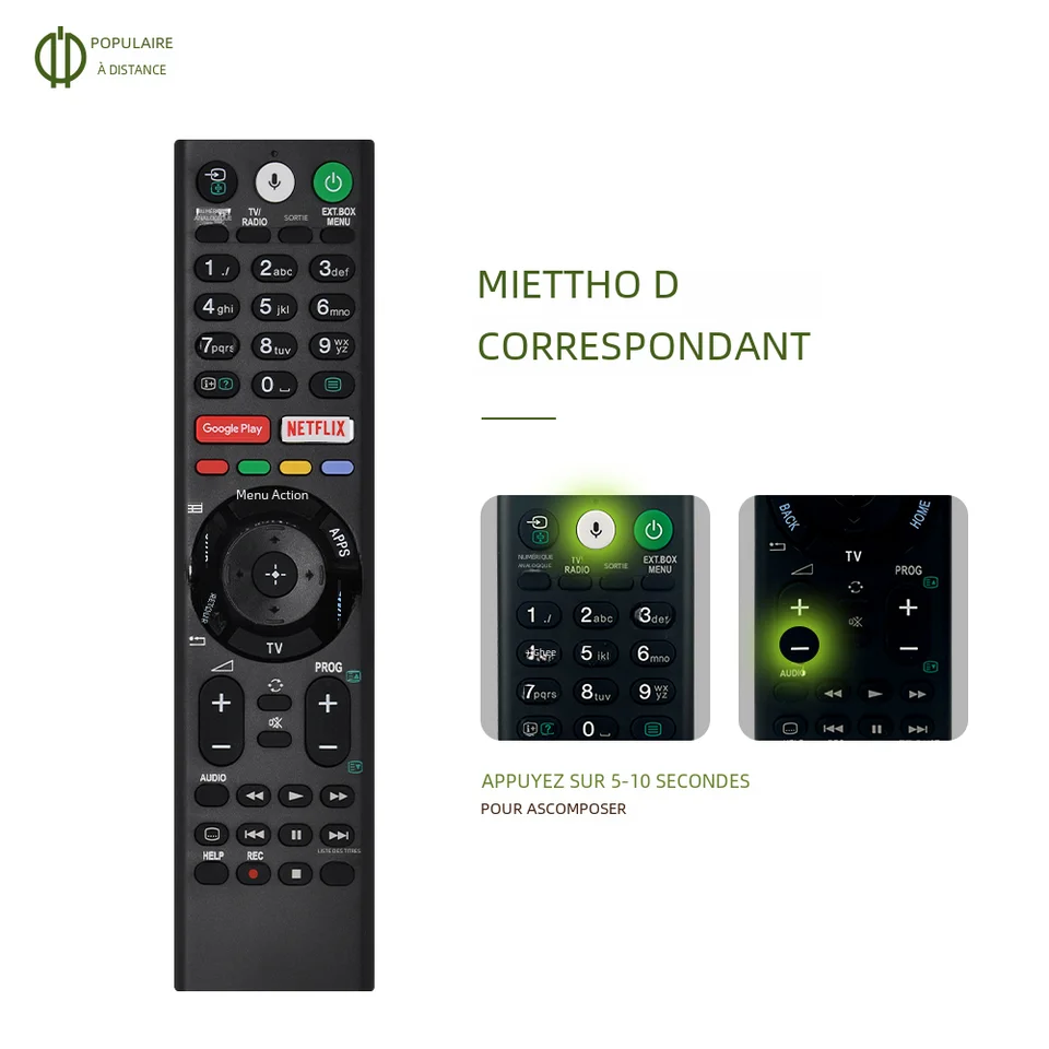 Télécommande Universelle Pour Sony RMF-TX310E (et TX300E, TX301E) - Neuf Sous Emballage