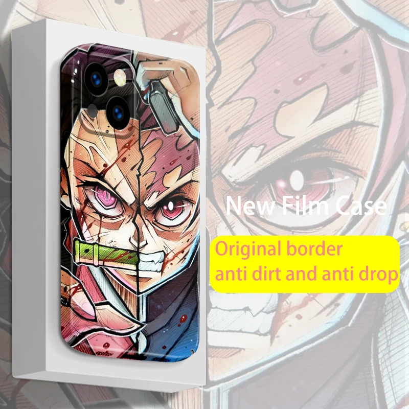 

Hot Anime Demon Slayer For iPhone 14 13 12 Mini 11 XS Pro Max X XR 8 7 6 Plus 5 SE 2020 Feilin Film Phone Case Hard Cover