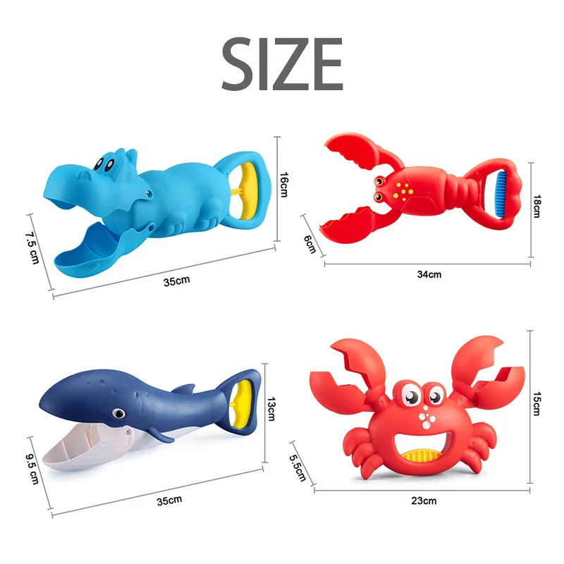Baby Beach Toy Outdoor Summer Digging Sand Dinosaur Lobster Claw Grabber Set Winter Snow Toy Snowball Maker Tool Kit Kid Gift 6