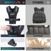 6943-1e4ed0.jpg Adjustable Weighted Vest Men 20lbs/30lbs/40lbs Weights with Reflective Stripe, Weight Vest Woman Workout Vest for Strength Train