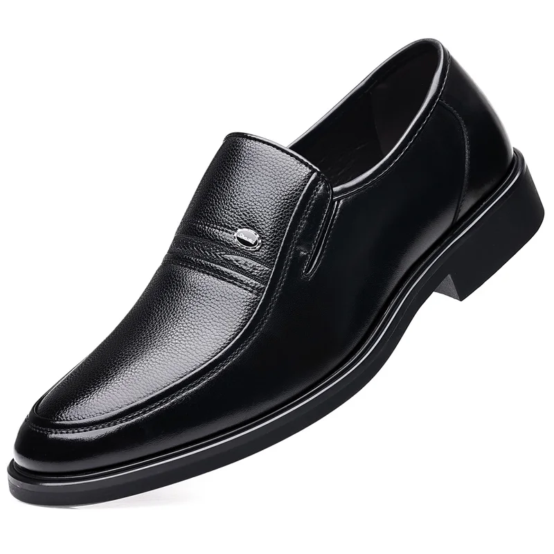 Mens shoes handmade genuine leather slip on comfort business casual big size 47 48