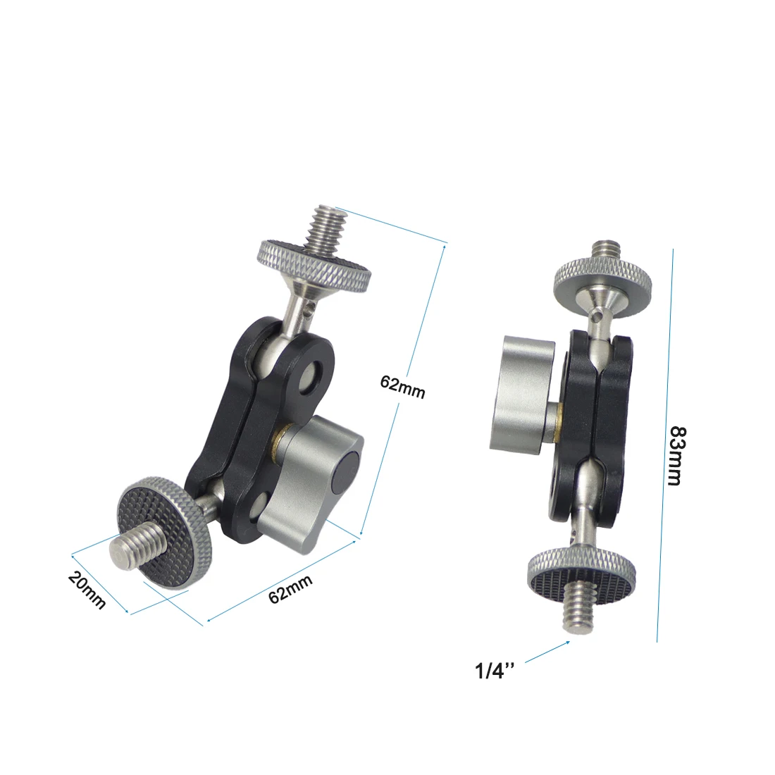Magnetic Action Camera Cage For Action 2 Dual-screen Full Cage w/ Cold Shoe Mou
