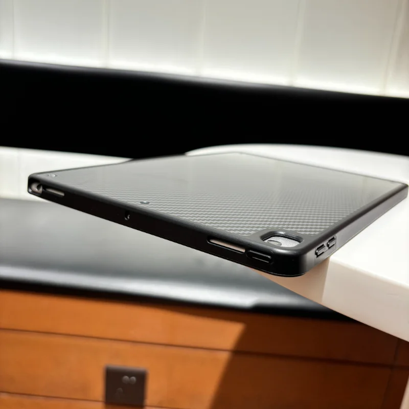 Carbon Fiber Texture Shockproof iPad Case - Hard Cover Protection